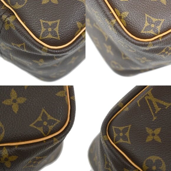 LOUIS VUITTON LV Logo Deauville Hand Bag Monogram Leather Brown 558-082225 - Picture 7 of 16